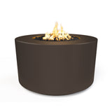 The Outdoor Plus 42" Florence GFRC Concrete 24" Tall Round Fire Pit OPT-FL4224