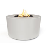 The Outdoor Plus 42" Florence GFRC Concrete 24" Tall Round Fire Pit OPT-FL4224