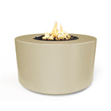 The Outdoor Plus 42" Florence GFRC Concrete 24" Tall Round Fire Pit OPT-FL4224