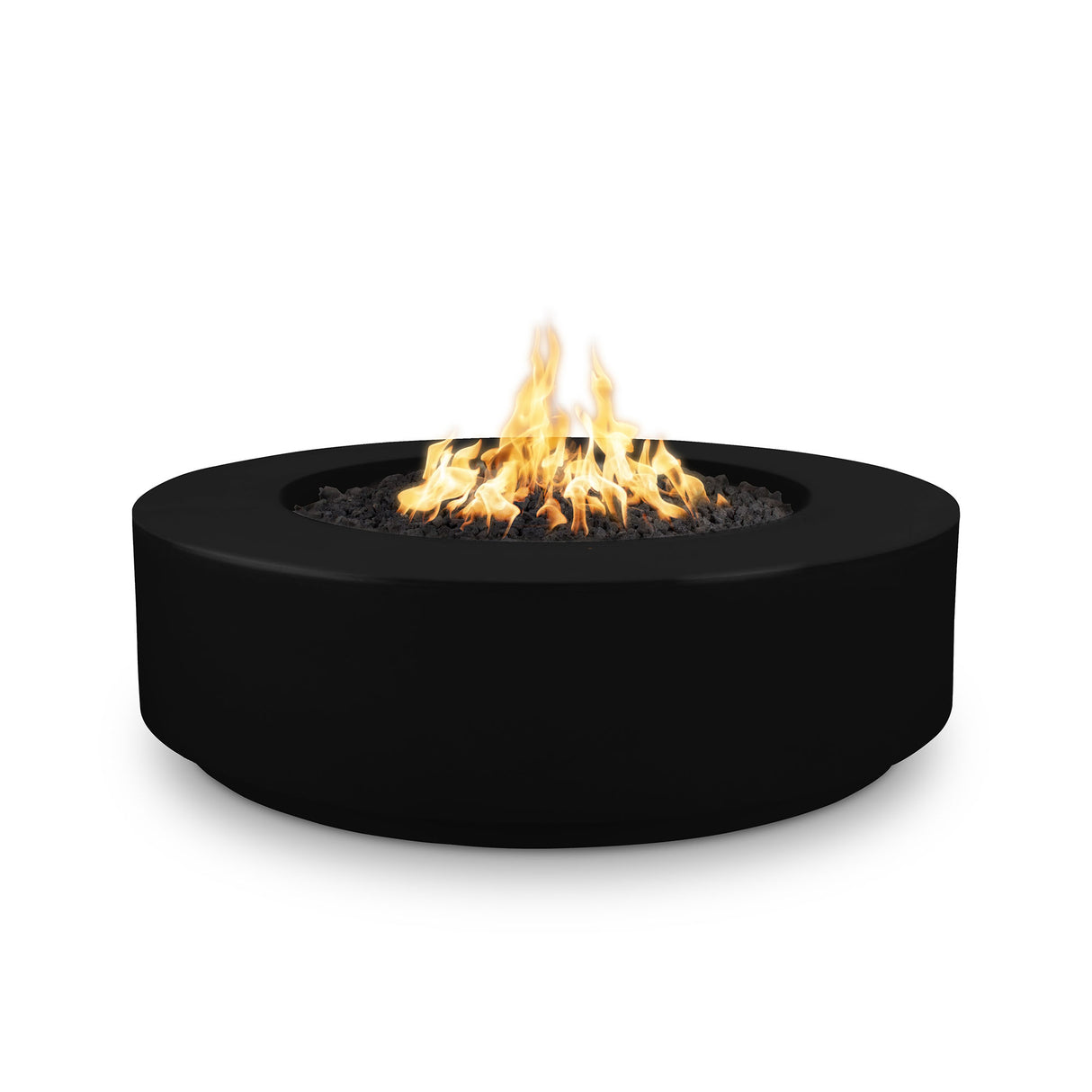 The Outdoor Plus 42" Florence GFRC Concrete 12" Tall Round Fire Pit OPT-FL42