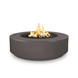 The Outdoor Plus 42" Florence GFRC Concrete 12" Tall Round Fire Pit OPT-FL42