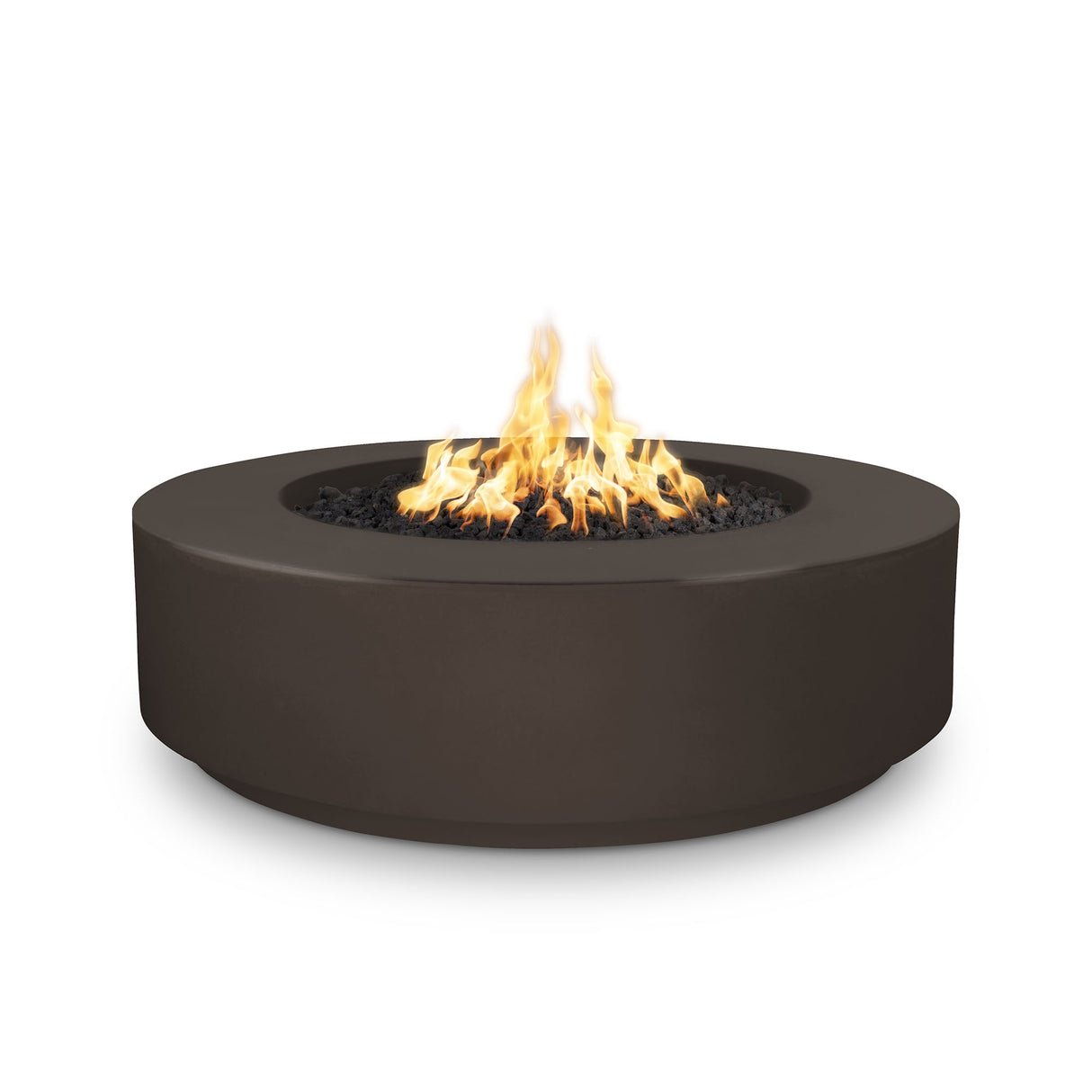 The Outdoor Plus 42" Florence GFRC Concrete 12" Tall Round Fire Pit OPT-FL42