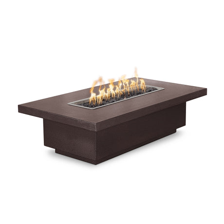 The Outdoor Plus 84" X 32" Fremont Powder Coated Metal 15” Tall Rectangular Fire Pit OPT-FRMPC8415