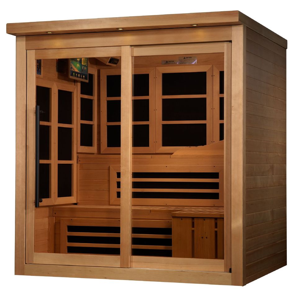 Golden Designs Monaco Limited Edition 6-Person Near Zero EMF Infrared Sauna GDI-6996-02