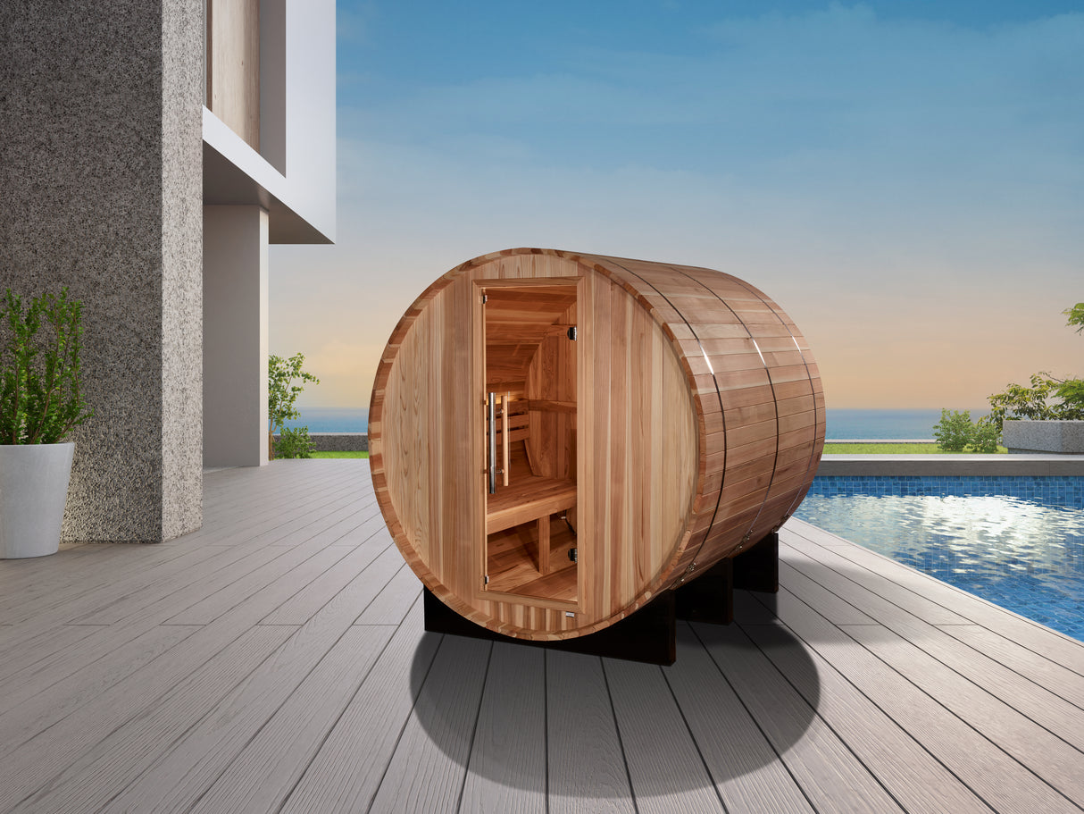 Golden Designs Arosa 4-Person Barrel Traditional Sauna GDI-B004-01