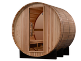 Golden Designs Zurich 4-Person Barrel Traditional Sauna with Bronze Privacy View GDI-B024-01