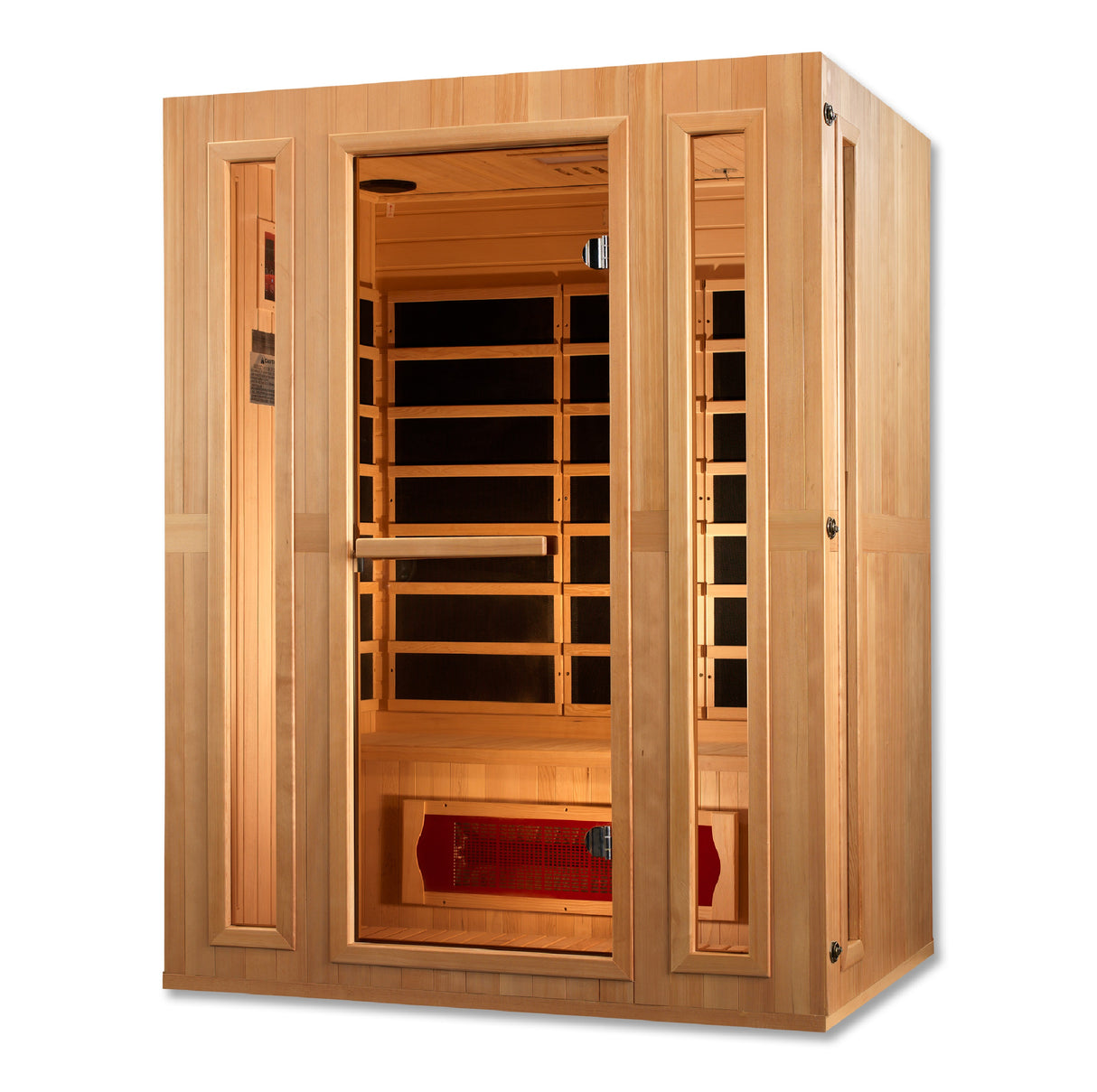 Maxxus Trinity Dual Tech 3-Person Hemlock Corner Low EMF FAR Infrared Sauna MX-LS3-01