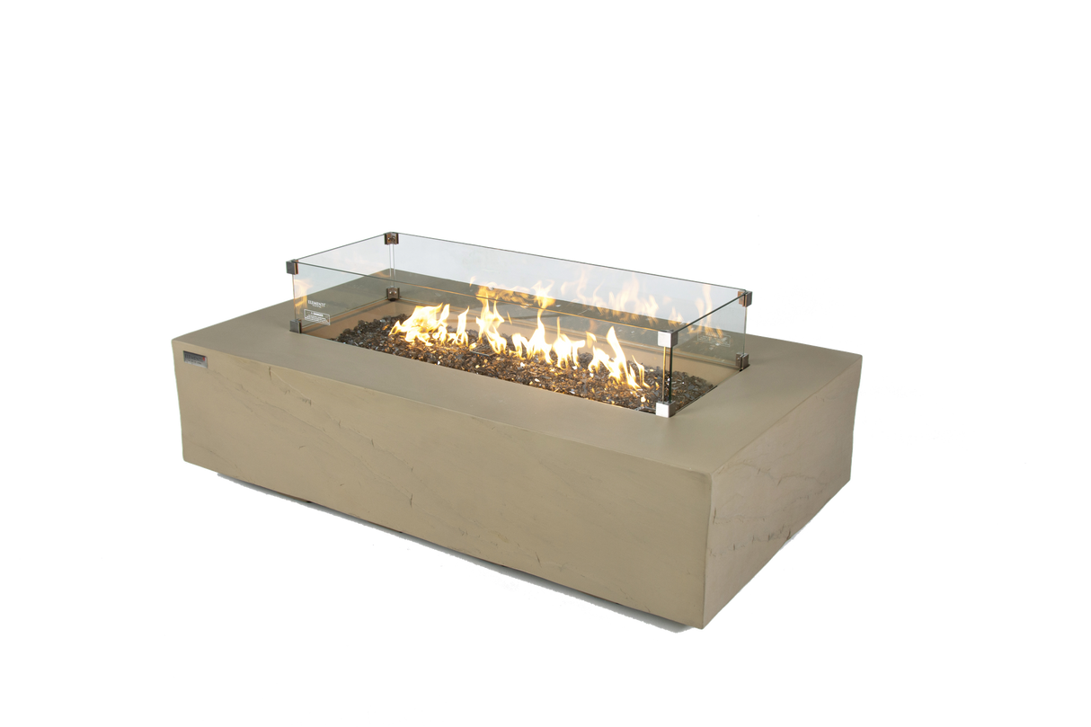 Elementi Plus Colorado Rectangle Sandstone Fire Table OFG410SY