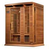 Maxxus 3-Person Red Cedar Near Zero EMF FAR Infrared Sauna MX-K306-01-ZF CED