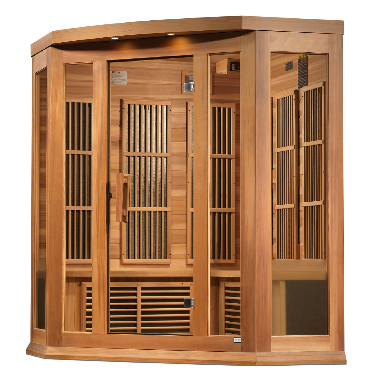 Maxxus Avignon Edition 3-Person Red Cedar Corner Near Zero EMF FAR Infrared Sauna MX-K356-01-ZF CED