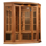 Maxxus Avignon Edition 3-Person Red Cedar Corner Near Zero EMF FAR Infrared Sauna MX-K356-01-ZF CED