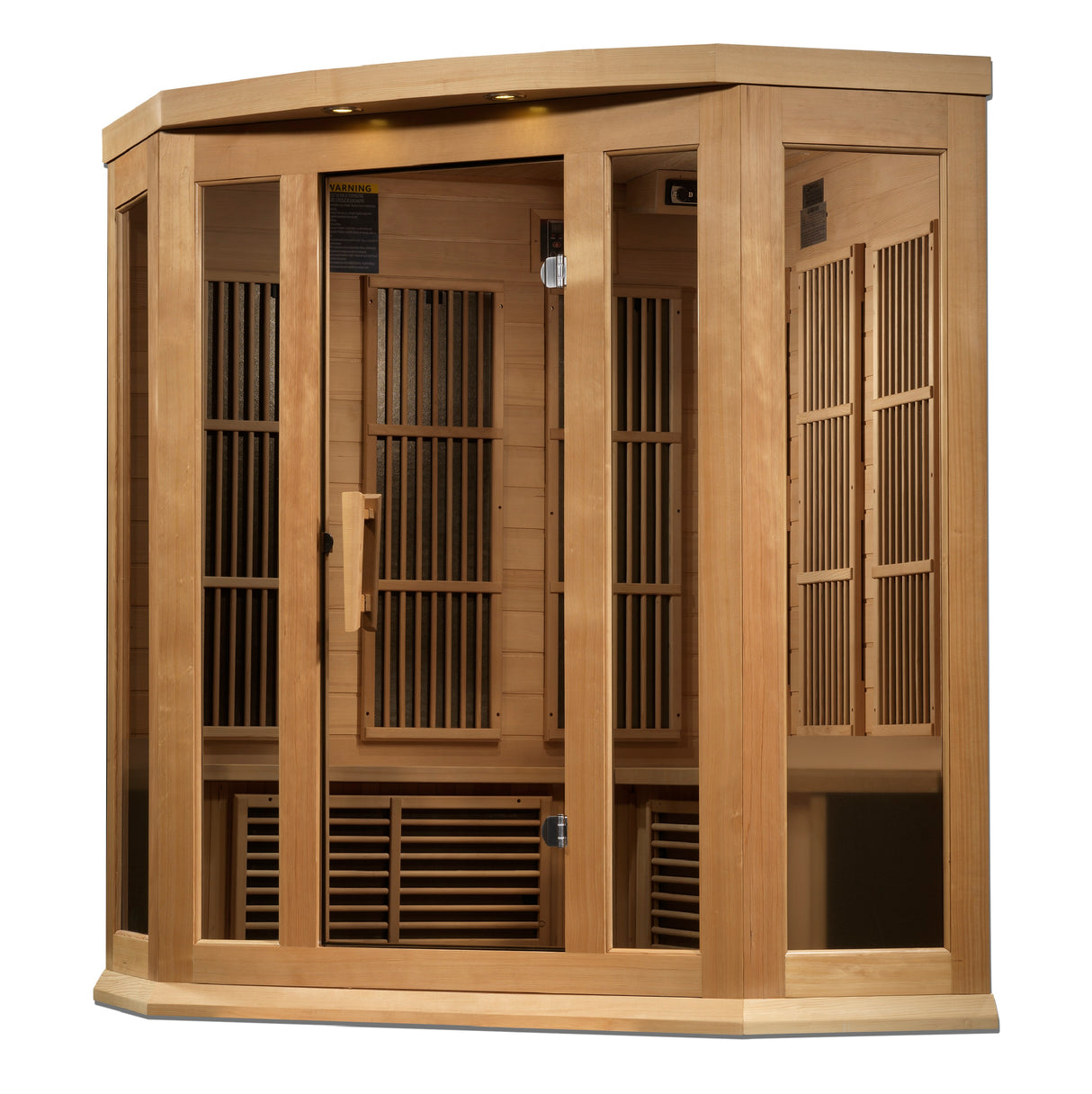 Maxxus 3-Person Hemlock Corner Near Zero EMF FAR Infrared Sauna MX-K356-01-ZF