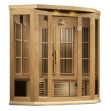 Maxxus 3-Person Hemlock Corner Near Zero EMF FAR Infrared Sauna MX-K356-01-ZF