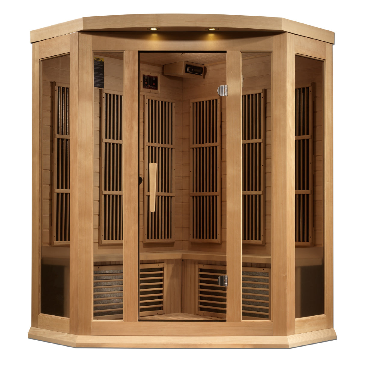 Maxxus 3-Person Hemlock Corner Near Zero EMF FAR Infrared Sauna MX-K356-01-ZF