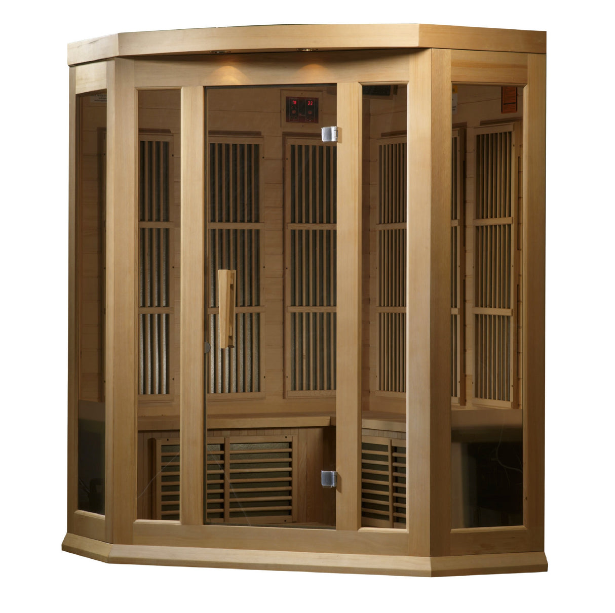 Maxxus 3-Person Hemlock Corner Low EMF FAR Infrared Sauna MX-K356-01