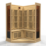 Maxxus 3-Person Hemlock Corner Low EMF FAR Infrared Sauna MX-K356-01