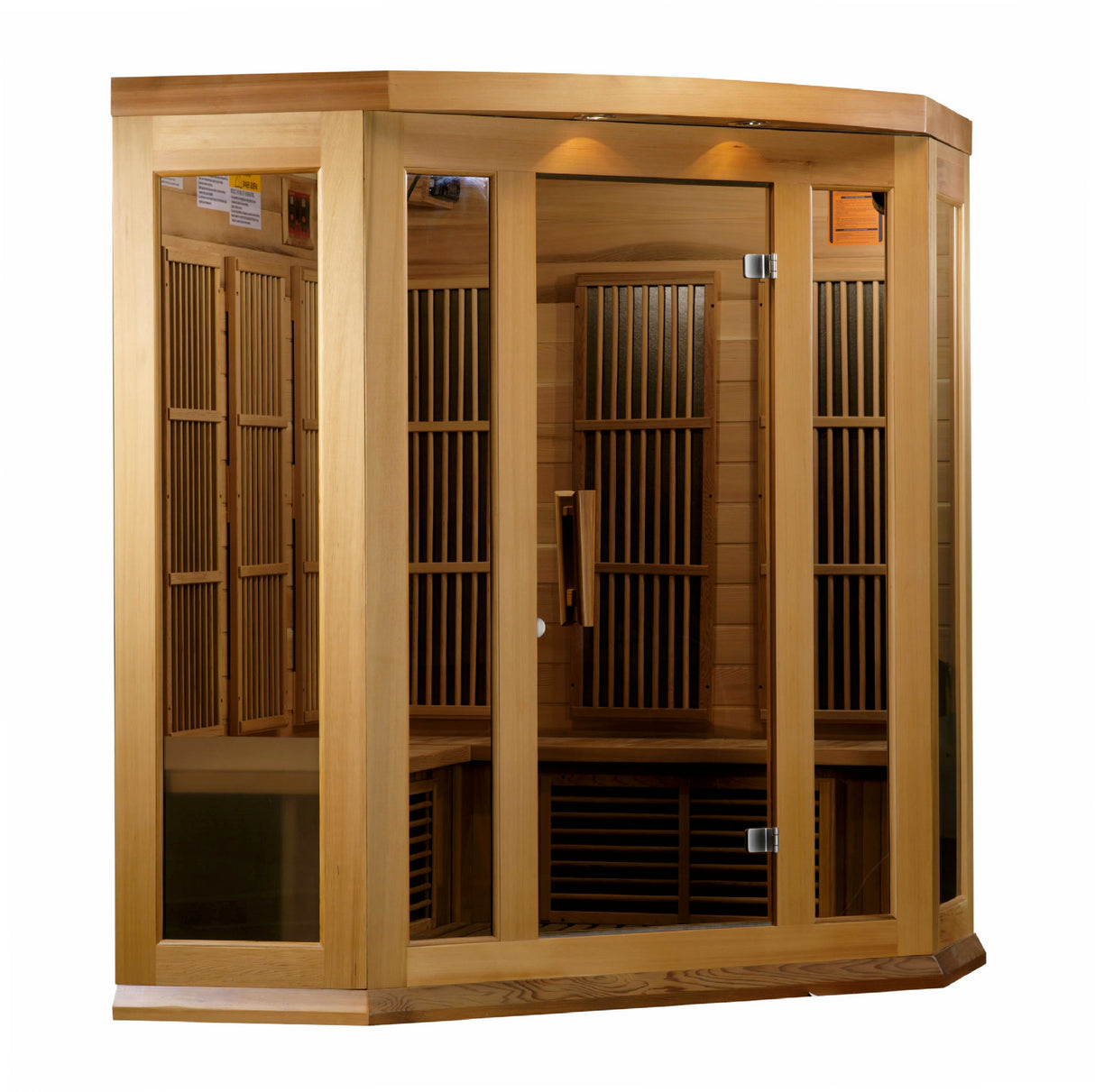 Maxxus 3-Person Red Cedar Corner Low EMF FAR Infrared Sauna MX-K356-01 CED