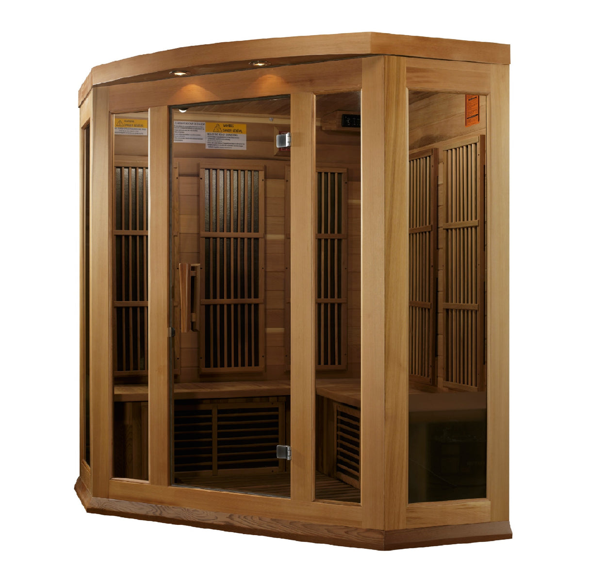 Maxxus 3-Person Red Cedar Corner Low EMF FAR Infrared Sauna MX-K356-01 CED