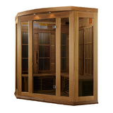 Maxxus 3-Person Red Cedar Corner Low EMF FAR Infrared Sauna MX-K356-01 CED