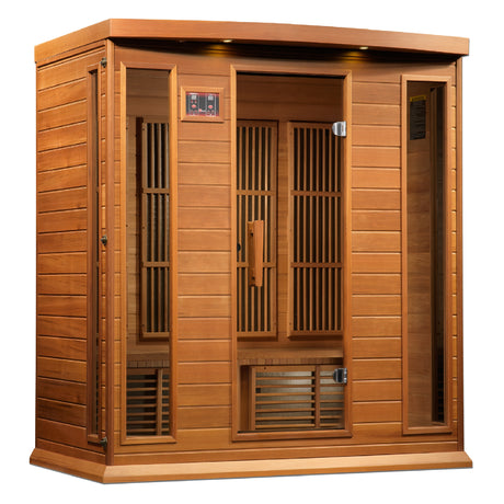 Maxxus Chaumont Edition 4-Person Red Cedar Corner Near Zero EMF FAR Infrared Sauna MX-K406-01-ZF CED