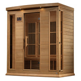 Maxxus 4-Person Hemlock Corner Near Zero EMF FAR Infrared Sauna MX-K406-01-ZF