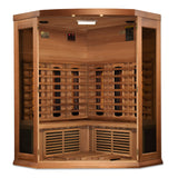 Maxxus 3-Person Red Cedar Corner Full Spectrum Near Zero EMF Infrared Sauna MX-M356-01-FS CED