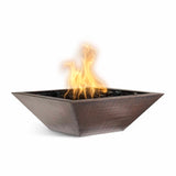 The Outdoor Plus 36" Maya Hammered Copper Fire Bowl OPT-103-SQ36