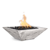 The Outdoor Plus 30" Maya GFRC Woodgrain Concrete Fire Bowl OPT-30SWGFO