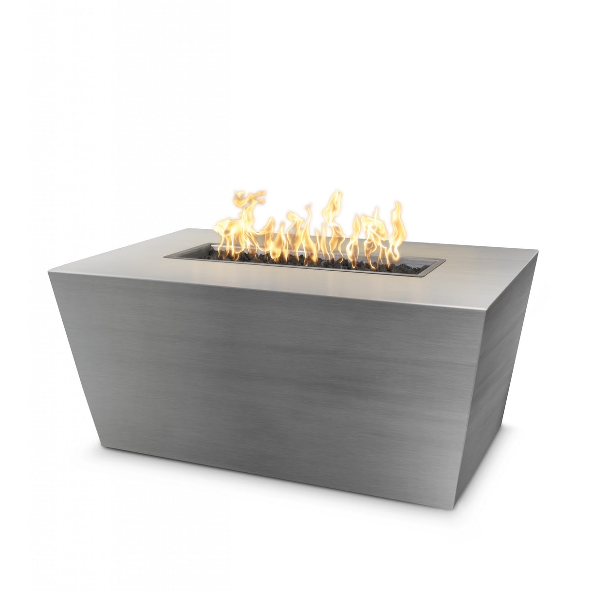 The Outdoor Plus 72" Mesa Stainless Steel Rectangular Fire Pit OPT-SSTT7224