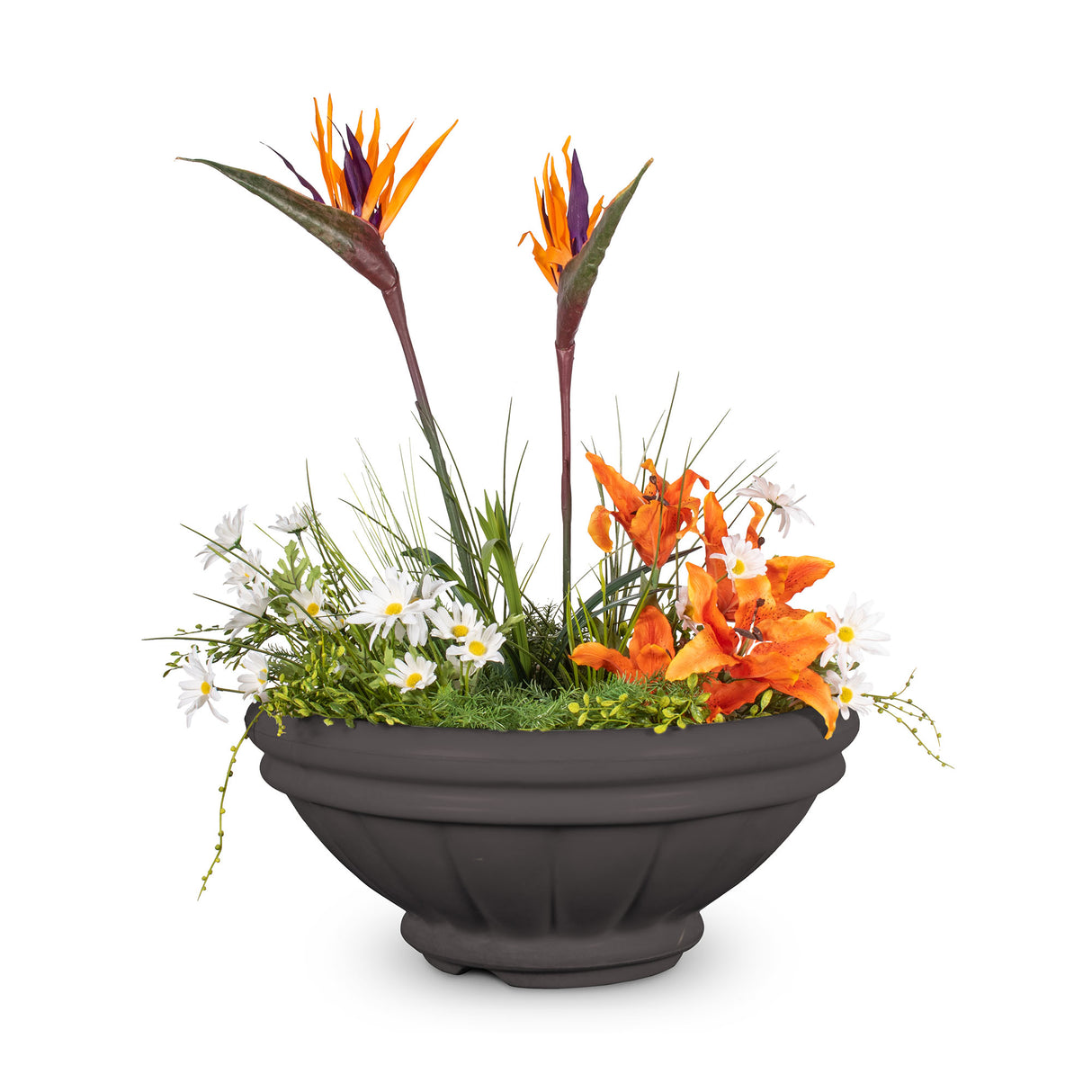 The Outdoor Plus 36" Roma GFRC Concrete Round Planter Bowl OPT-ROMPO36