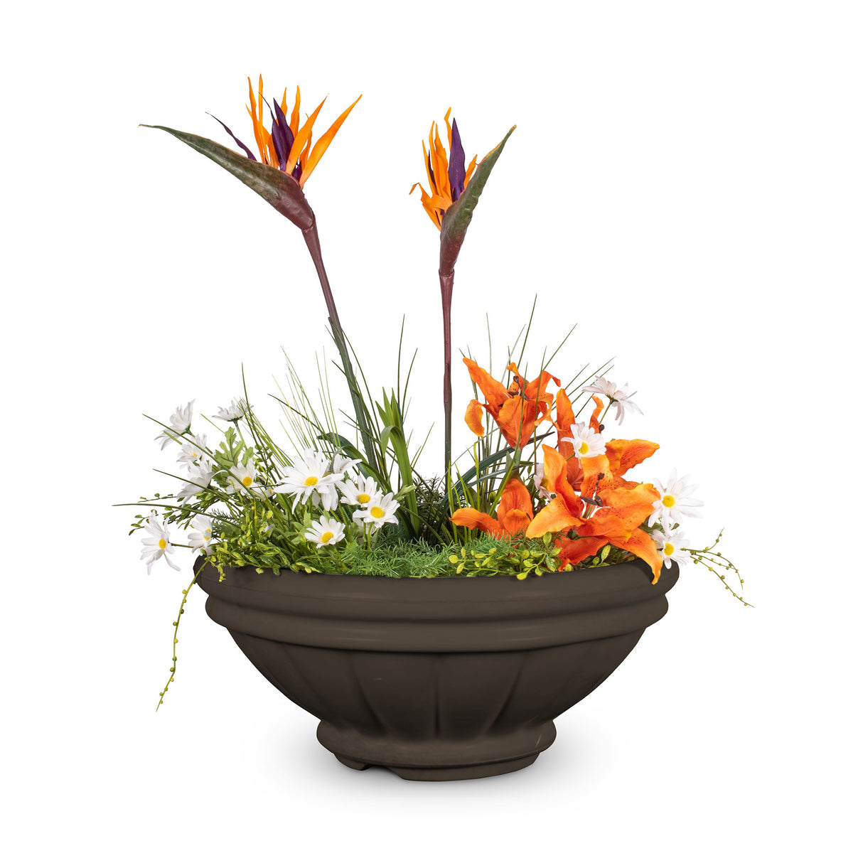 The Outdoor Plus 36" Roma GFRC Concrete Round Planter Bowl OPT-ROMPO36