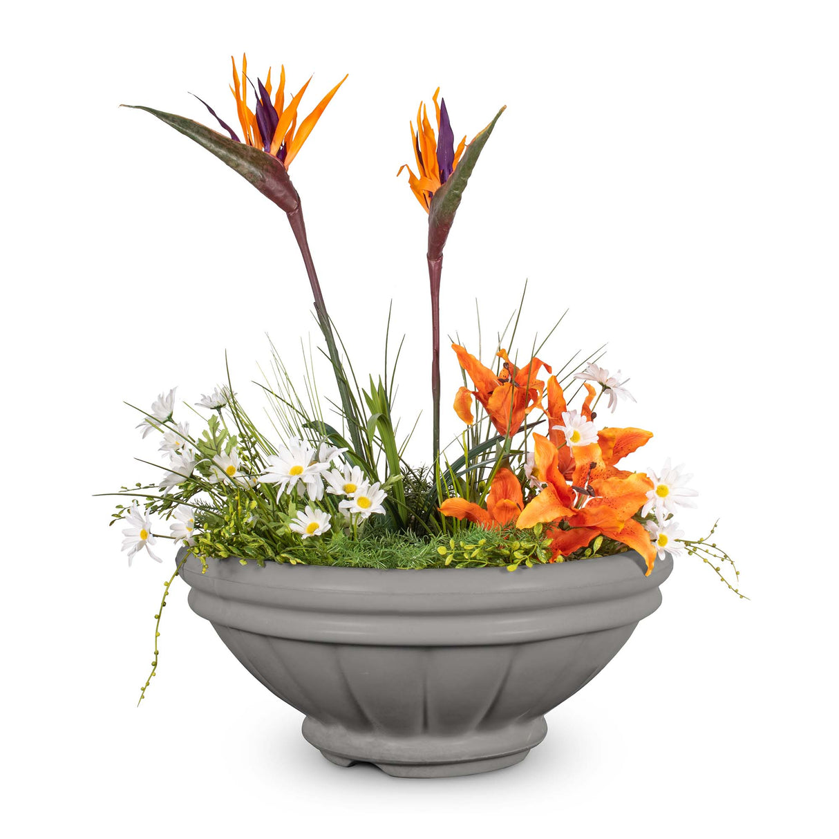 The Outdoor Plus 36" Roma GFRC Concrete Round Planter Bowl OPT-ROMPO36