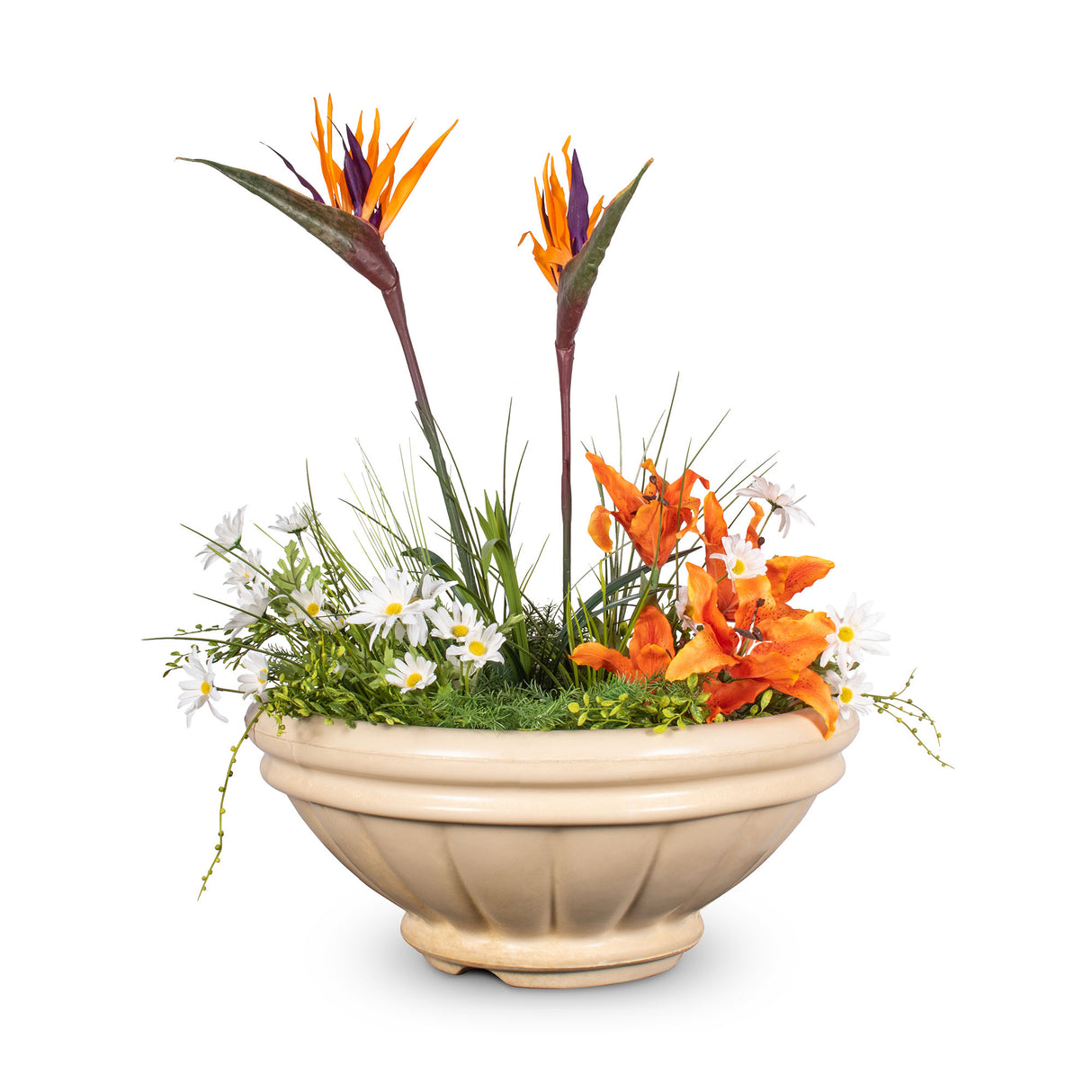 The Outdoor Plus 36" Roma GFRC Concrete Round Planter Bowl OPT-ROMPO36
