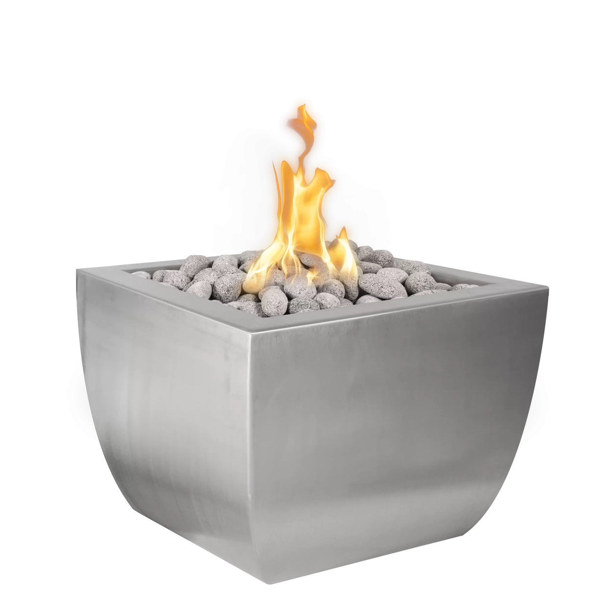 The Outdoor Plus 30x30" Avalon Stainless Steel Tall Fire Pit OPT-AVTFPSS3030