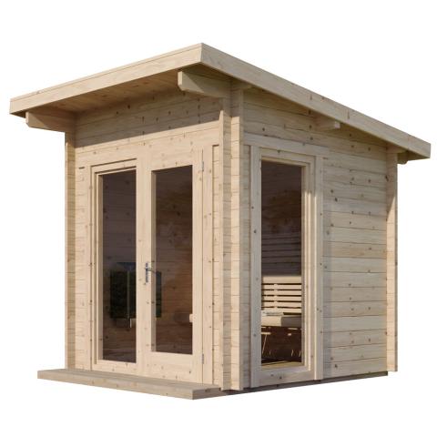 SaunaLife Model G4 Garden-Series 6 Person Outdoor Home Sauna Kit SL-MODELG4