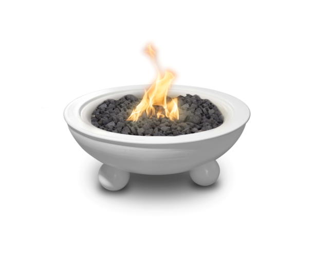 The Outdoor Plus 36" Sedona Powder Coated Metal Fire Bowl with Round Legs OPT-36RPCRLFO