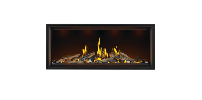 Napoleon Tall Linear Vector Series 62-Inch with Luminous Logs Direct Vent Gas Fireplace TLV62L