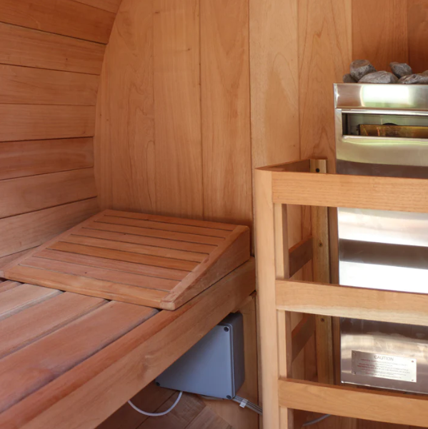 Scandia Electric Barrel Sauna With Canopy