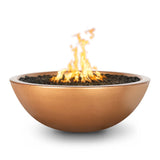 The Outdoor Plus 60" Sedona GFRC Concrete Round Narrow Ledge Fire Pit OPT-SED60