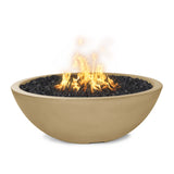 The Outdoor Plus 60" Sedona GFRC Concrete Round Narrow Ledge Fire Pit OPT-SED60