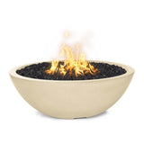 The Outdoor Plus 60" Sedona GFRC Concrete Round Narrow Ledge Fire Pit OPT-SED60