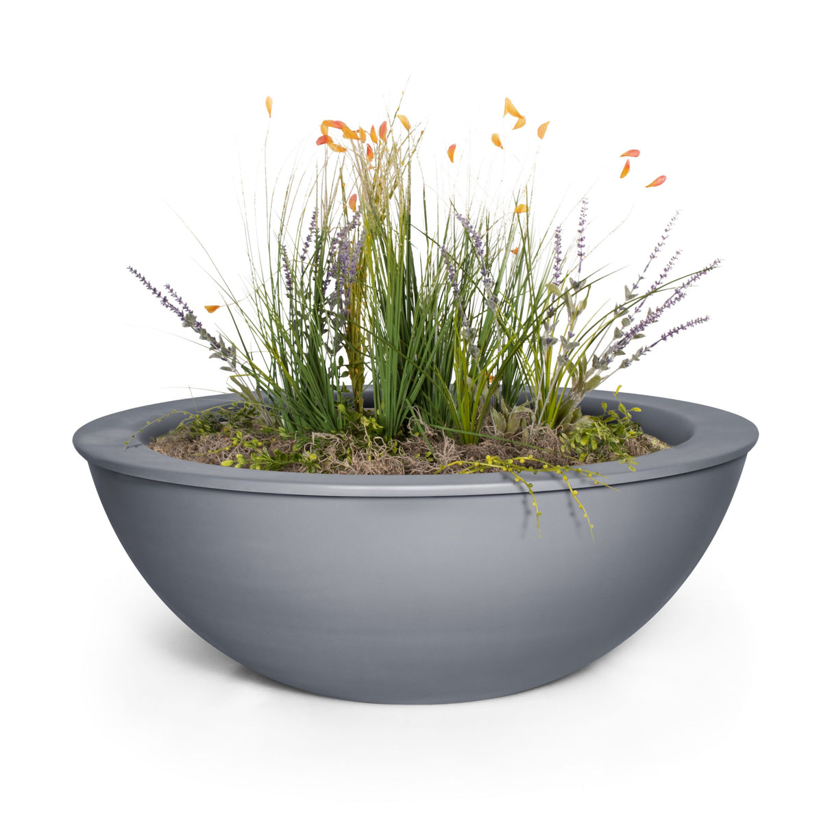 The Outdoor Plus 27" Sedona Powder Coated Metal Round Planter Bowl OPT-27RPCPO