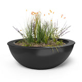 The Outdoor Plus 27" Sedona Powder Coated Metal Round Planter Bowl OPT-27RPCPO