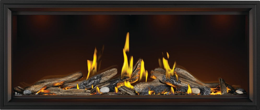 Napoleon Tall Linear Vector Series 62-Inch with Luminous Logs Direct Vent Gas Fireplace TLV62L