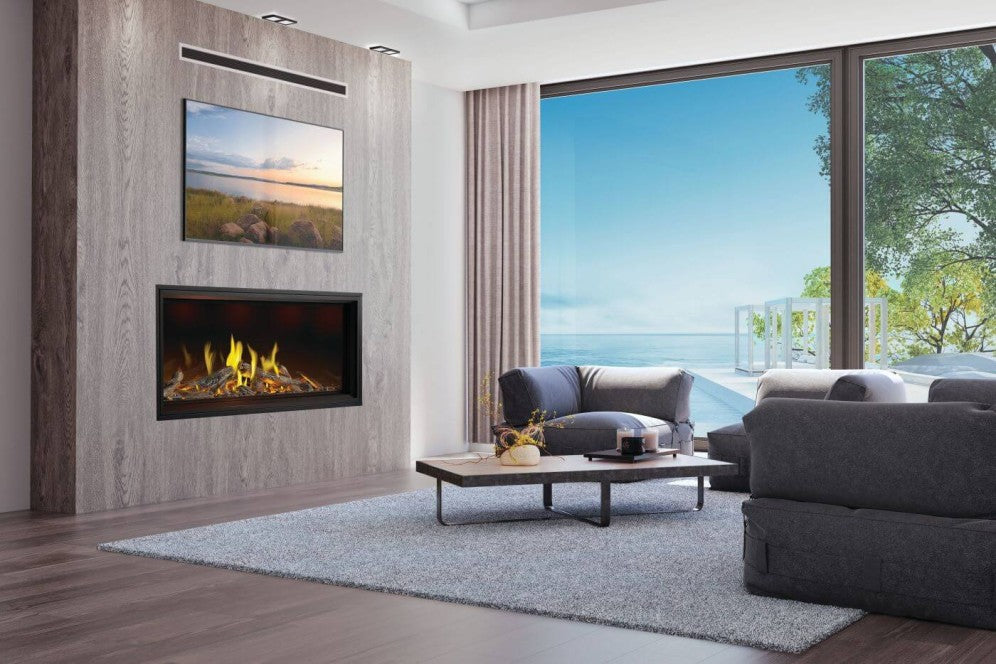 Napoleon Tall Linear Vector Series 62-Inch with Luminous Logs Direct Vent Gas Fireplace TLV62L