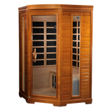 Dynamic Saunas Heming 2-Person Corner Low EMF Infrared Sauna DYN-6225-02