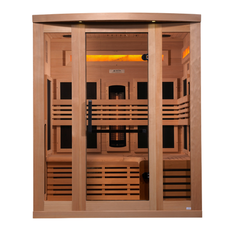 Golden Designs Reserve 3-Person Full Spectrum Near Zero EMF Infrared Sauna GDI-8230-01