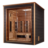 Golden Designs Visby 3-Person Hybrid Full Spectrum IR or Traditional Stove Sauna GDI-8223-01