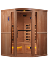 Golden Designs Reserve 3-Person Corner Near Zero EMF Infrared Sauna GDI-8035-02
