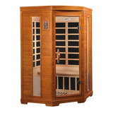 Dynamic Saunas Heming Elite 2-Person Corner Ultra Low EMF Infrared Sauna DYN-6225-02 Elite